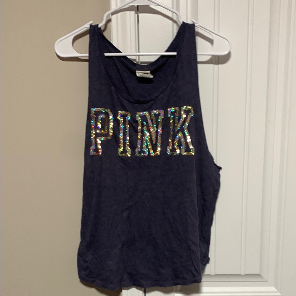 PINK Victoria's Secret Women's Black Tank Top